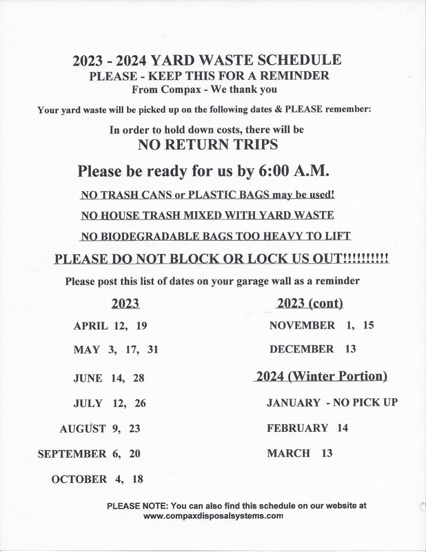 Yard Waste Schedules Compax Disposal Systems
